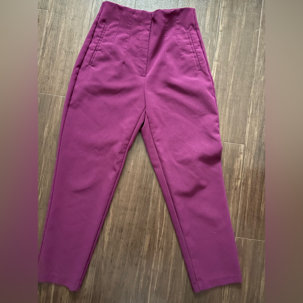 Zara Women's Rich Purple Trousers